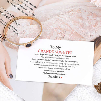 [Optional Address] To My GRANDDAUGHTER "The love between a [Grandma] and Granddaughter is forever" Bracelet [💞 Bracelet +💌 Gift Card + 🎁 Gift Bag + 💐 Gift Bouquet] - SARAH'S WHISPER