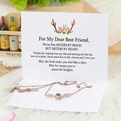 For My Dear Best Friend 'Not Sisters by Blood But Sisters by Heart' Necklace - SARAH'S WHISPER