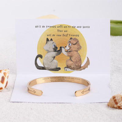 For Your Friend "WE'LL BE FRIENDS UNTIL WE'RE OLD AND SENILE THEN WE WILL BE NEW BEST FRIENDS" Arrow Bracelet - SARAH'S WHISPER