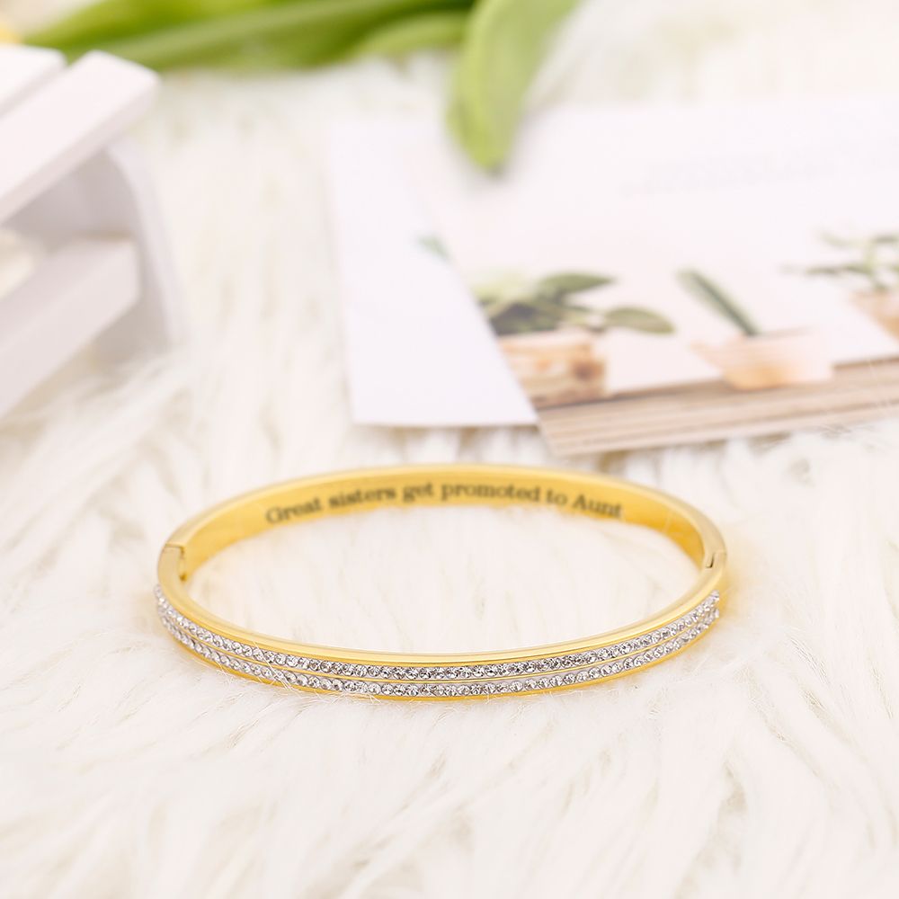 To My Sister/Friend "Great sisters get promoted to Aunt" Bracelet - SARAH'S WHISPER