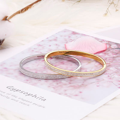 To My Bonus Daughter "BONUS DAUGHTER, I MAY NOT HAVE GIVEN YOU THE GIFT OF LIFE. BUT LIFE GAVE ME THE GIFT OF YOU" Full Diamond Gold/Silver Bracelet - SARAH'S WHISPER