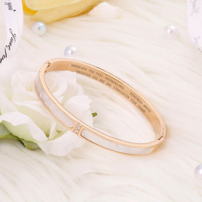 To My Daughter "Whenever You Feel Overwhelmed... Remember Whose Daughter You Are and Straighten Your Crown" Bracelet - SARAH'S WHISPER