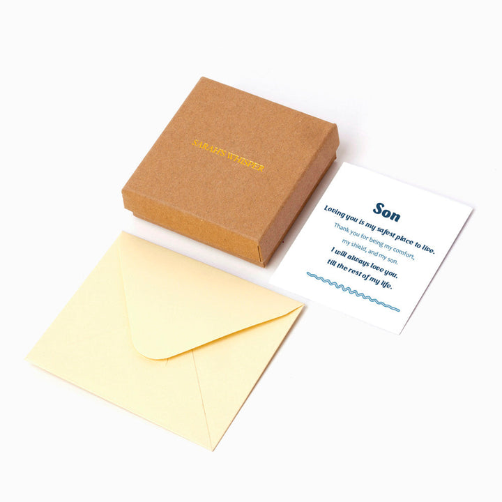 To My Son "Thank you for being my comfort, my shield, and my son." Men's Bracelet