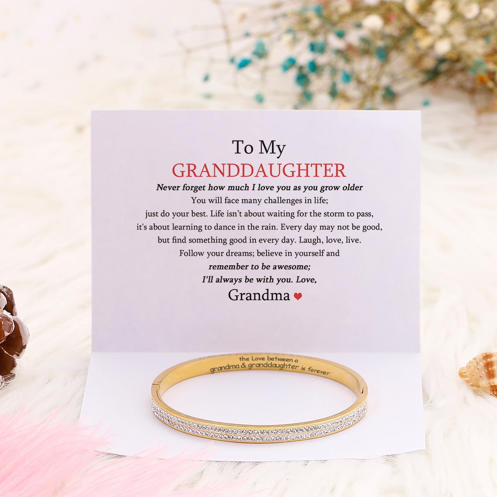 To My GRANDDAUGHTER "The love between a [grandma] and granddaughter is forever" BRACELET [💞 BRACELET +💌 GIFT CARD + 🎁 GIFT BOX + 💐 GIFT BOUQUET] - SARAH'S WHISPER