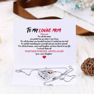 To My Mom"Together forever, never apart" Necklace[💞 Necklace +💌 Gift Card + 🎁 Gift Box + 💐 Gift Bouquet] - SARAH'S WHISPER