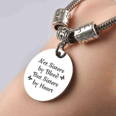 [CUSTOM NAMES] For My Best Friend "Not SISTERS BY BlOOD BUT SISTERS BY HEART" Bracelet - SARAH'S WHISPER