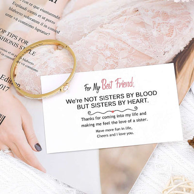 For My Best Friend "Not Sisters by Blood But Sisters by Heart" Rome Number Bracelet [💞 Bracelet +💌 Gift Card + 🎁 Gift Bag + 💐 Gift Bouquet] - SARAH'S WHISPER