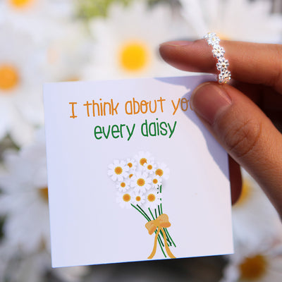 "I think about you every daisy" RING [🌿 RING +💌 GIFT CARD + 🎁 GIFT BAG + 💐 GIFT BOUQUET] - SARAH'S WHISPER