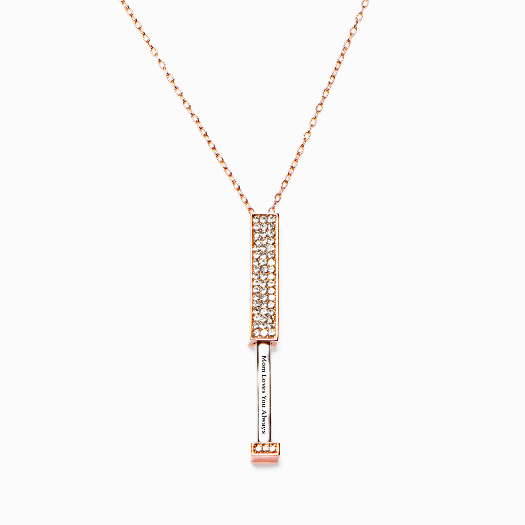 To My Daughter "Always in my heart" Diamond Necklace