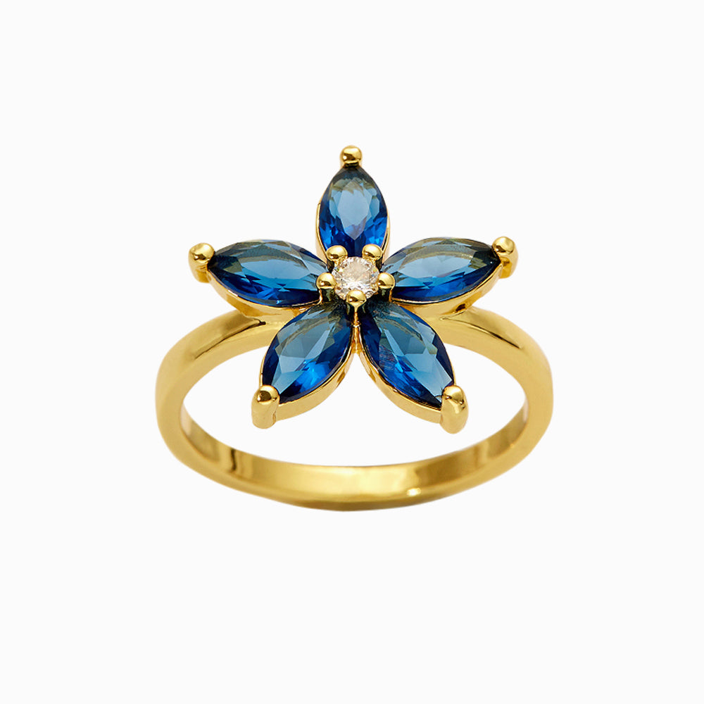 To My Daughter "Never forget how much I love you" Forget-Me-Not Flower Ring