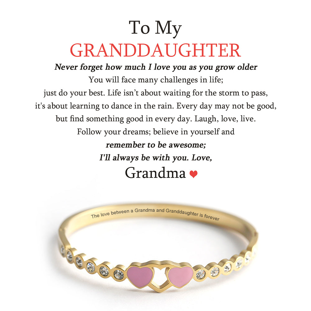"The love between a [grandma] and granddaughter is forever" Bracelet