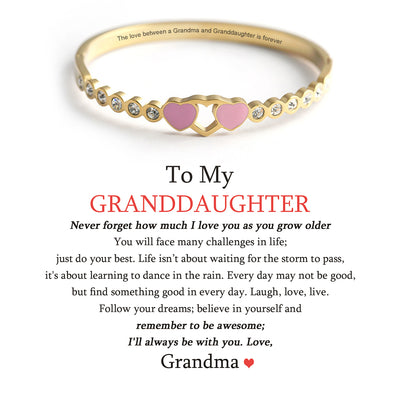 "The love between a [grandma] and granddaughter is forever" Bracelet