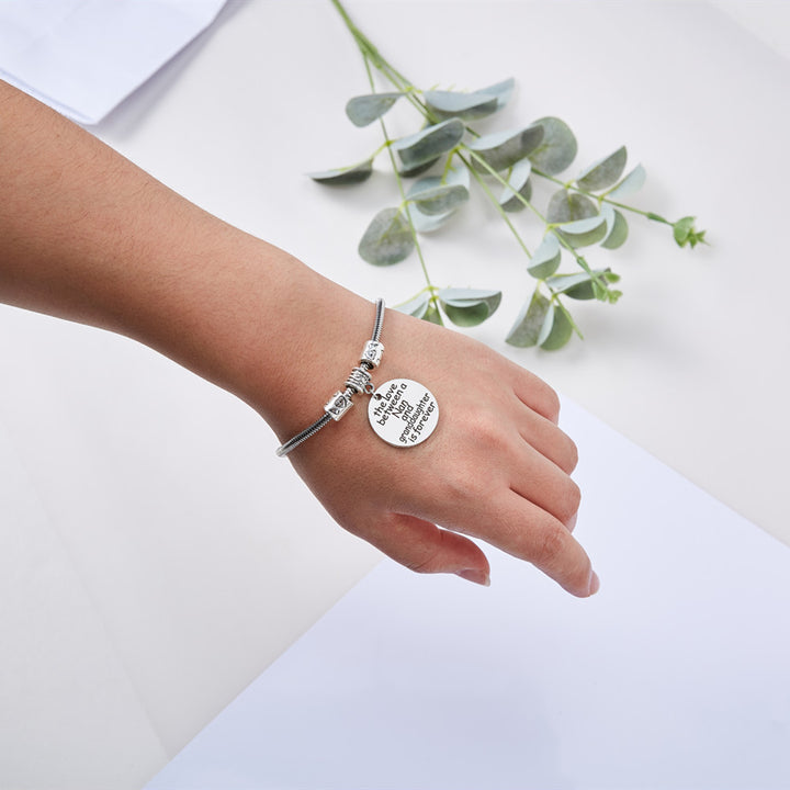 TO MY GRANDDAUGHTER "THE LOVE BETWEEN A NAN AND GRANDDAUGHTER IS FOREVER" BRACELET - SARAH'S WHISPER