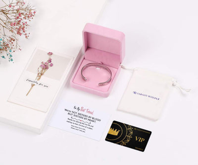 For My Best Friend "Not Sisters by Blood But Sisters by Heart" Bracelet - SARAH'S WHISPER