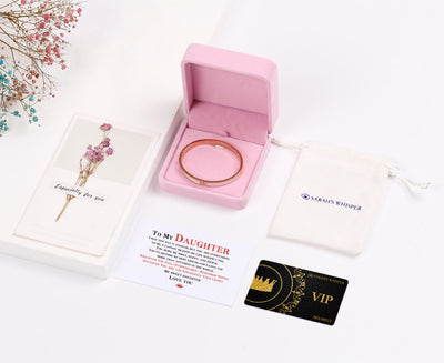 To My Daughter "Whenever You Feel Overwhelmed... Remember Whose Daughter You Are and Straighten Your Crown" Bracelet - SARAH'S WHISPER