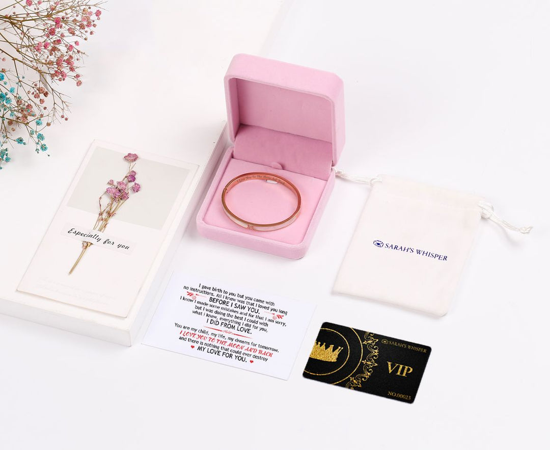 To My Daughter "I Love You to The Moon and Back" Forest Fritillary Bracelet - SARAH'S WHISPER