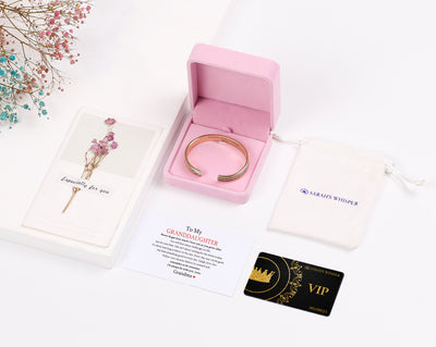 [Optional Address] To My GRANDDAUGHTER "The love between a [grandma] and granddaughter is forever" Bracelet [💞 Bracelet +💌 Gift Card + 🎁 Gift Box + 💐 Gift Bouquet] - SARAH'S WHISPER