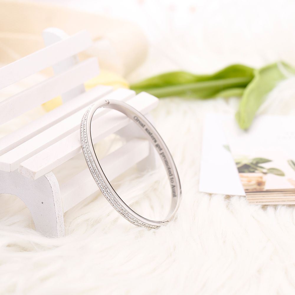 To My Sister/Friend "Great sisters get promoted to Aunt" Bracelet - SARAH'S WHISPER