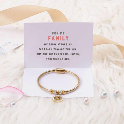 For My Family Life Tree Diamond Titanium Steel Bracelet - SARAH'S WHISPER