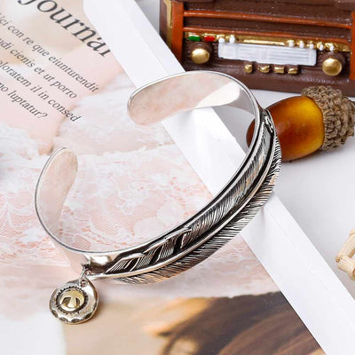 To Our Grandson "Love Our Grandson" Lucky Feather Bracelet [💞 Bracelet +💌 Gift Card + 🎁 Gift Box + 💐 Gift Bouquet] - SARAH'S WHISPER