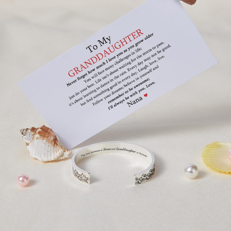 To My Granddaughter "The love between a Nana and Granddaughter is forever" Ocean Wave Bracelet - SARAH'S WHISPER