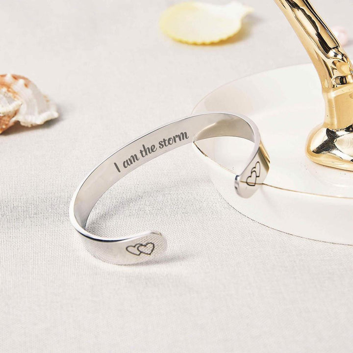 To My Daughter "I am the storm" Double Heart Bracelet - SARAH'S WHISPER