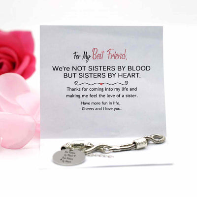 [CUSTOM NAMES] For My Best Friend "Not SISTERS BY BlOOD BUT SISTERS BY HEART" Bracelet - SARAH'S WHISPER