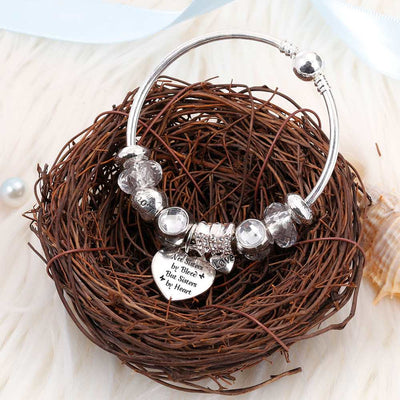 [Custom Names] For My Best Friend "Not Sisters by Blood But Sisters by Heart" Bracelet [💞 Bracelet +💌 Gift Card + 🎁 Gift Box + 💐 Gift Bouquet] - SARAH'S WHISPER
