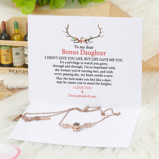 To My Dear Bonus Daughter -- Necklace - SARAH'S WHISPER