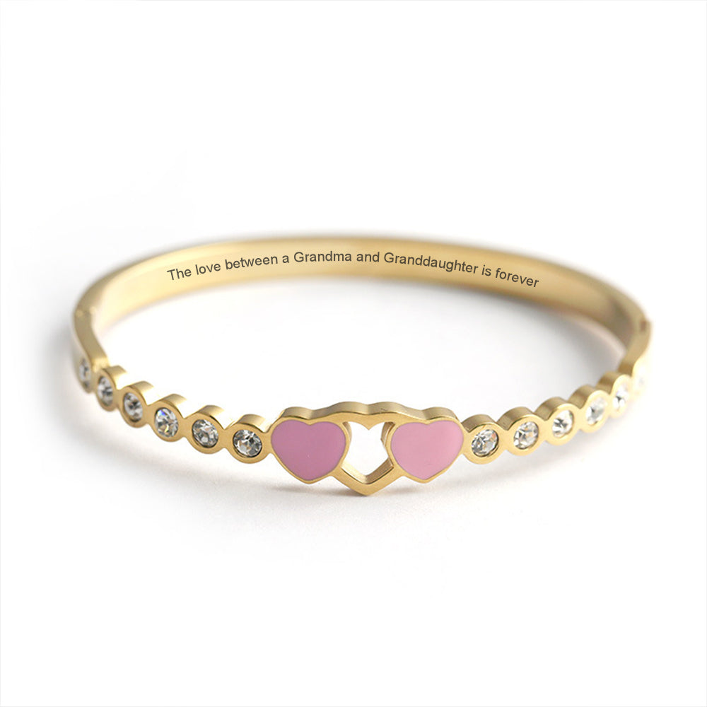 "The love between a [grandma] and granddaughter is forever" Bracelet