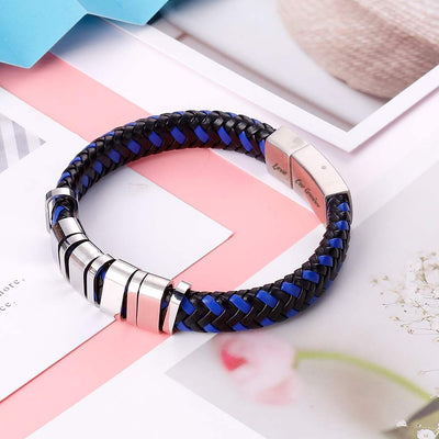 To Our Grandson "Love Our Grandson" Men's Bracelet [💞 Bracelet+💌 Gift Card + 🎁 Gift Box + 💐 Gift Bouquet] - SARAH'S WHISPER