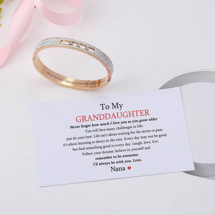 To My GRANDDAUGHTER "The love between a Nana and Granddaughter is forever" Hollow Bracelet - SARAH'S WHISPER