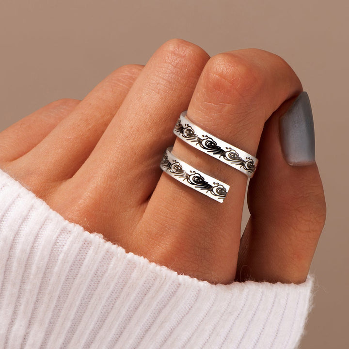 "Keep going. One day you will reach your destination." Adjustable Ring