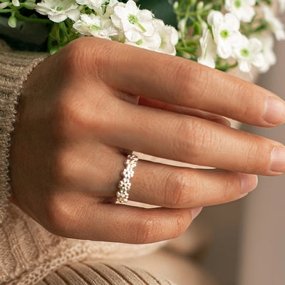 "I think about you every daisy" RING [🌿 RING +💌 GIFT CARD + 🎁 GIFT BAG + 💐 GIFT BOUQUET] - SARAH'S WHISPER