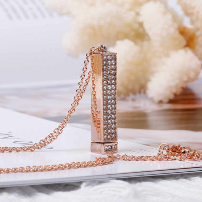 [Optional Address] To My GRANDDAUGHTER "[Grandma] Loves You" Diamond Necklace [💞 Necklace +💌 Gift Card + 🎁 Gift Box + 💐 Gift Bouquet] - SARAH'S WHISPER