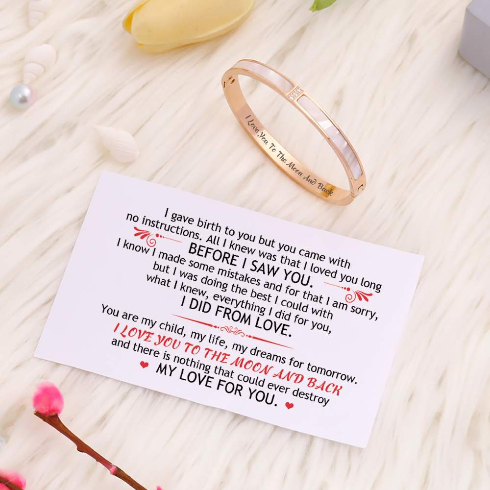 To My Daughter "I Love You to The Moon and Back" Forest Fritillary Bracelet - SARAH'S WHISPER