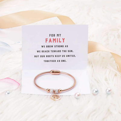 For My Family Life Tree Diamond Titanium Steel Bracelet - SARAH'S WHISPER