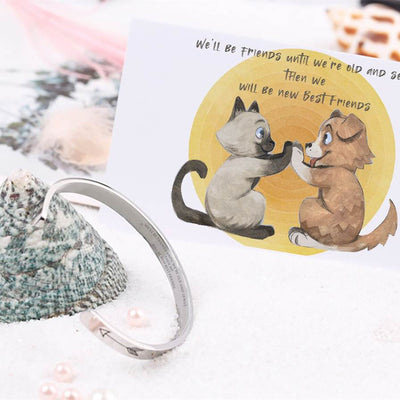 For Your Friend "WE'LL BE FRIENDS UNTIL WE'RE OLD AND SENILE THEN WE WILL BE NEW BEST FRIENDS" Arrow Bracelet - SARAH'S WHISPER