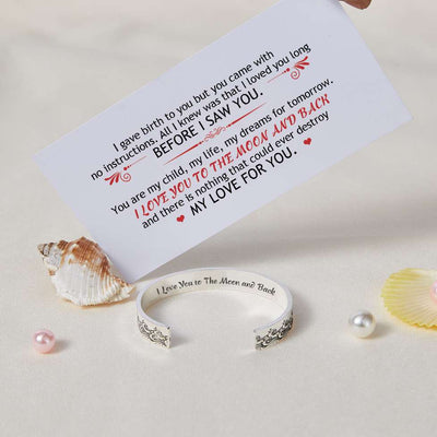 To My Daughter "I Love You To The Moon And Back" Ocean Wave Bracelet - SARAH'S WHISPER