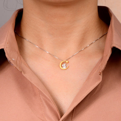 To My Granddaughter "I love you to the moon and back." Pendant Necklace