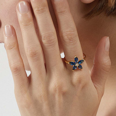 To My Daughter "Never forget how much I love you" Forget-Me-Not Flower Ring [💞 Ring +💌 Gift Card + 🎁 Gift Bag + 💐 Gift Bouquet] - SARAH'S WHISPER