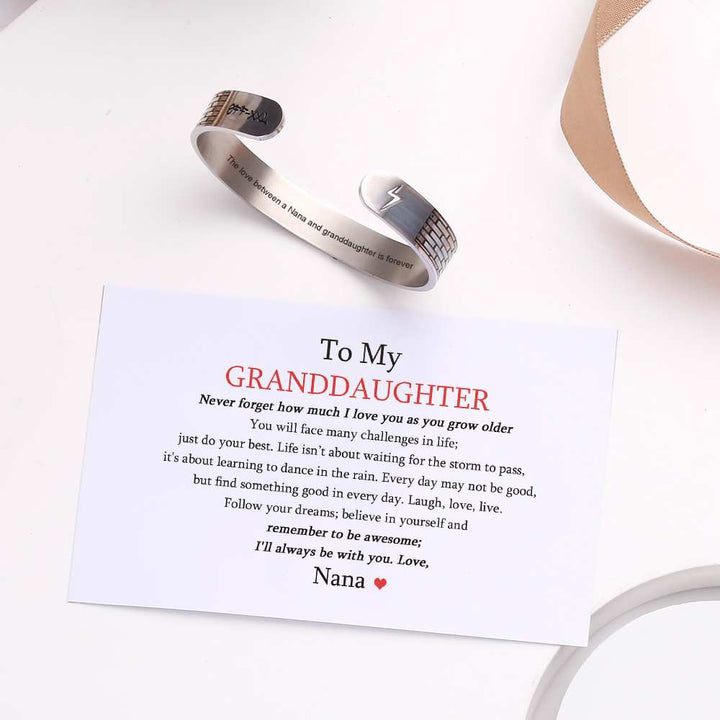 To My GRANDDAUGHTER "The love between a Nana and Granddaughter is forever" Bracelet [💞 Bracelet +💌 Gift Card + 🎁 Gift Box + 💐 Gift Bouquet] - SARAH'S WHISPER