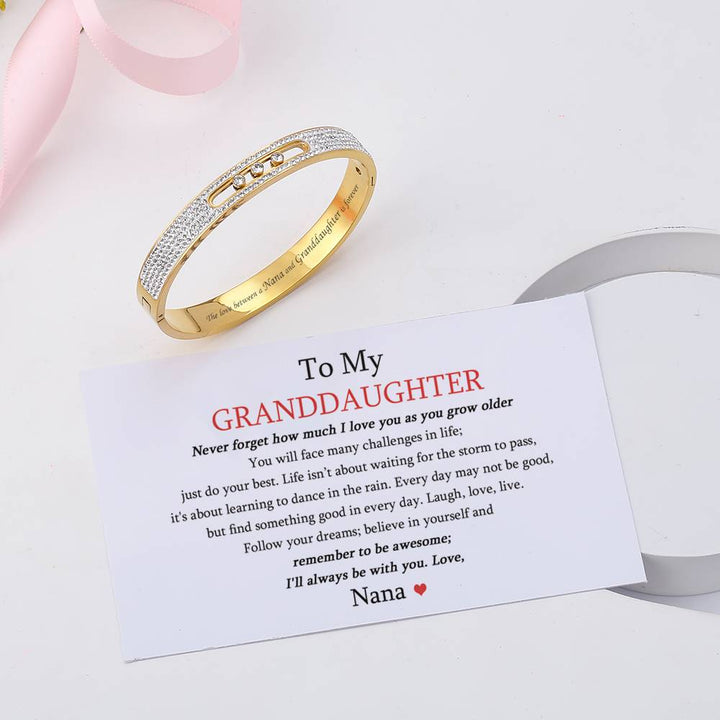 To My GRANDDAUGHTER "The love between a Nana and Granddaughter is forever" Hollow Bracelet - SARAH'S WHISPER