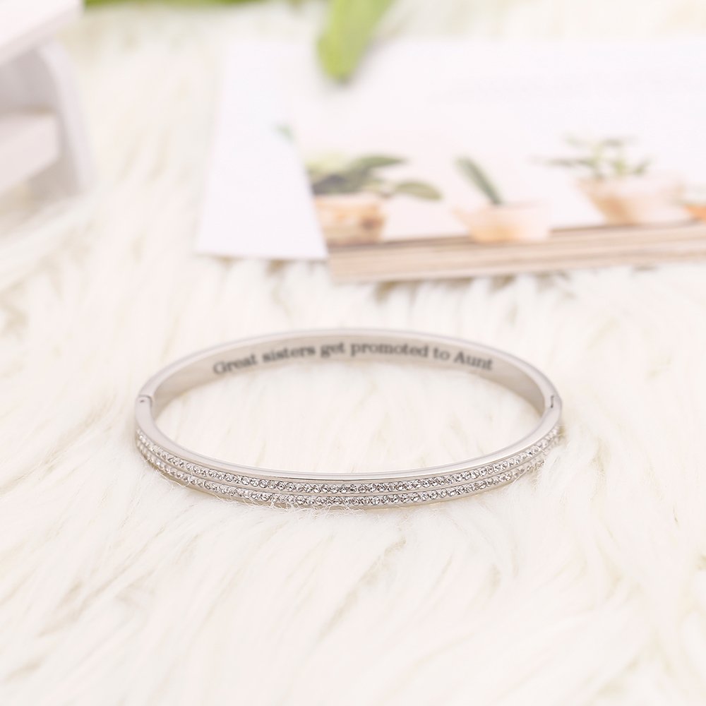 To My Sister/Friend "Great sisters get promoted to Aunt" Bracelet - SARAH'S WHISPER