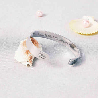For My Best Friend "Not Sisters by Blood But Sisters by Heart" Bracelet - SARAH'S WHISPER