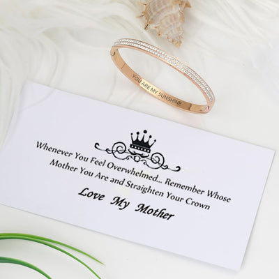 To Your Mother " YOU ARE MY SUNSHINE " Full Diamond Bracelet - SARAH'S WHISPER