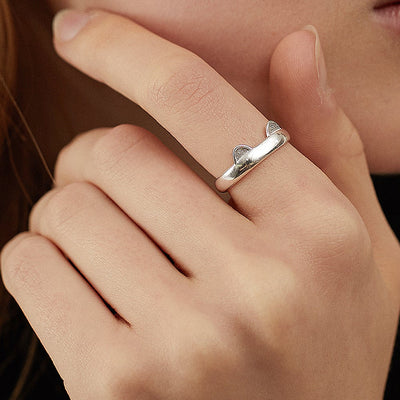 To My Wife "I am head over paws in love with you!" Adjustable Ring