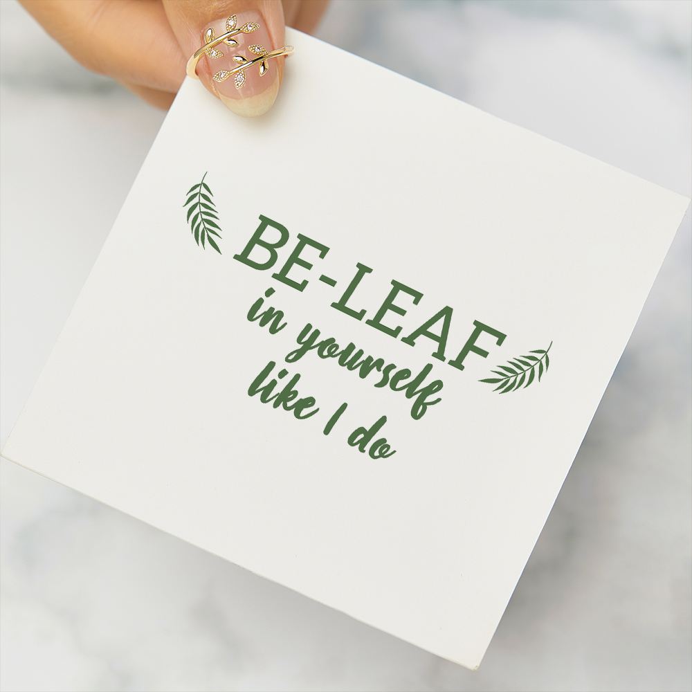 "BE-LEAF in yourself like I do" Leaves Ring [🌿 Ring +💌 Gift Card + 🎁 Gift Bag + 💐 Gift Bouquet] - SARAH'S WHISPER