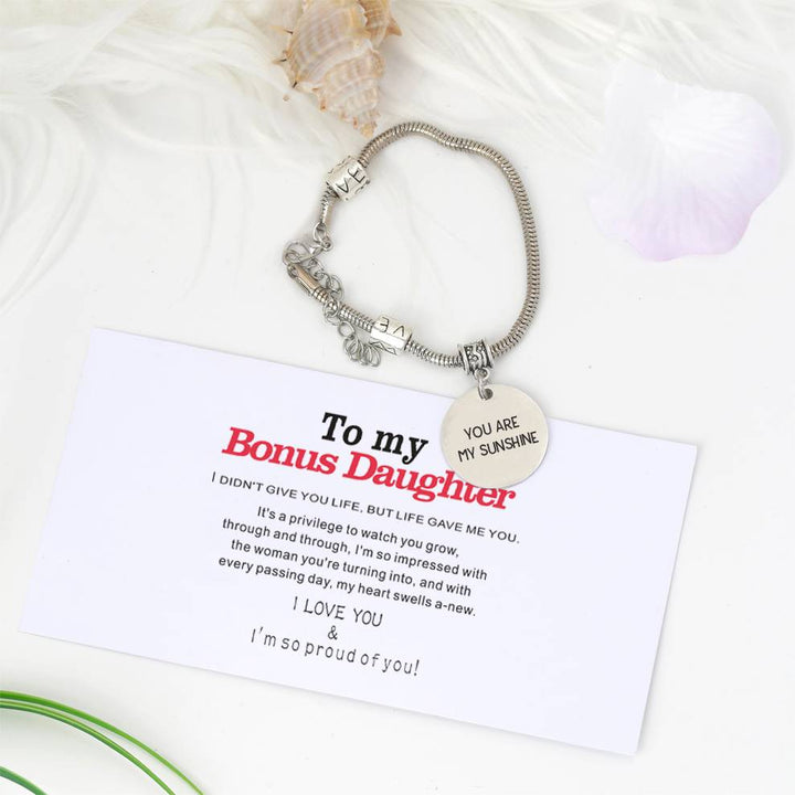 To My Bonus Daughter "YOU ARE MY SUNSHINE" Bracelet - SARAH'S WHISPER