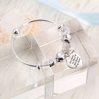 [Custom Names] For My Best Friend "Not Sisters by Blood But Sisters by Heart" Bracelet [💞 Bracelet +💌 Gift Card + 🎁 Gift Box + 💐 Gift Bouquet] - SARAH'S WHISPER